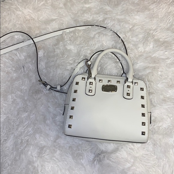 Micheal Kors White Studded Purse - Picture 1 of 8